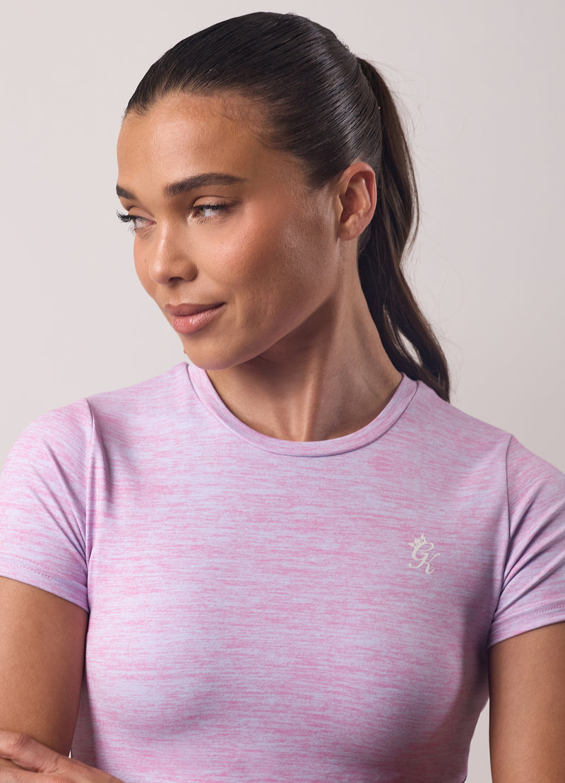 Gym King 365 Short Sleeve Tee - Hydrangea Blue/Bubblegum Pink Grindle