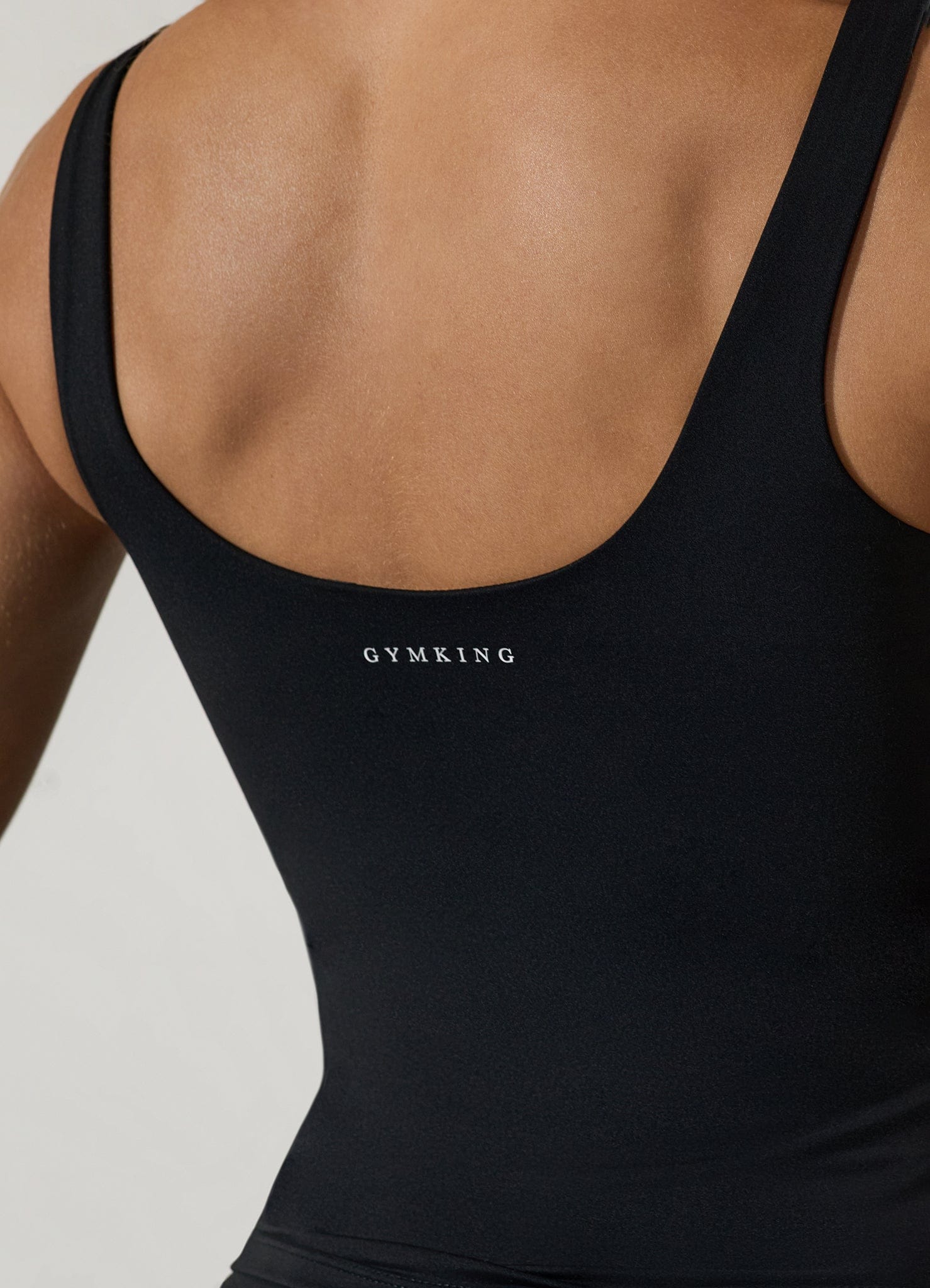 Gym King 365 Square Neck Vest - Black