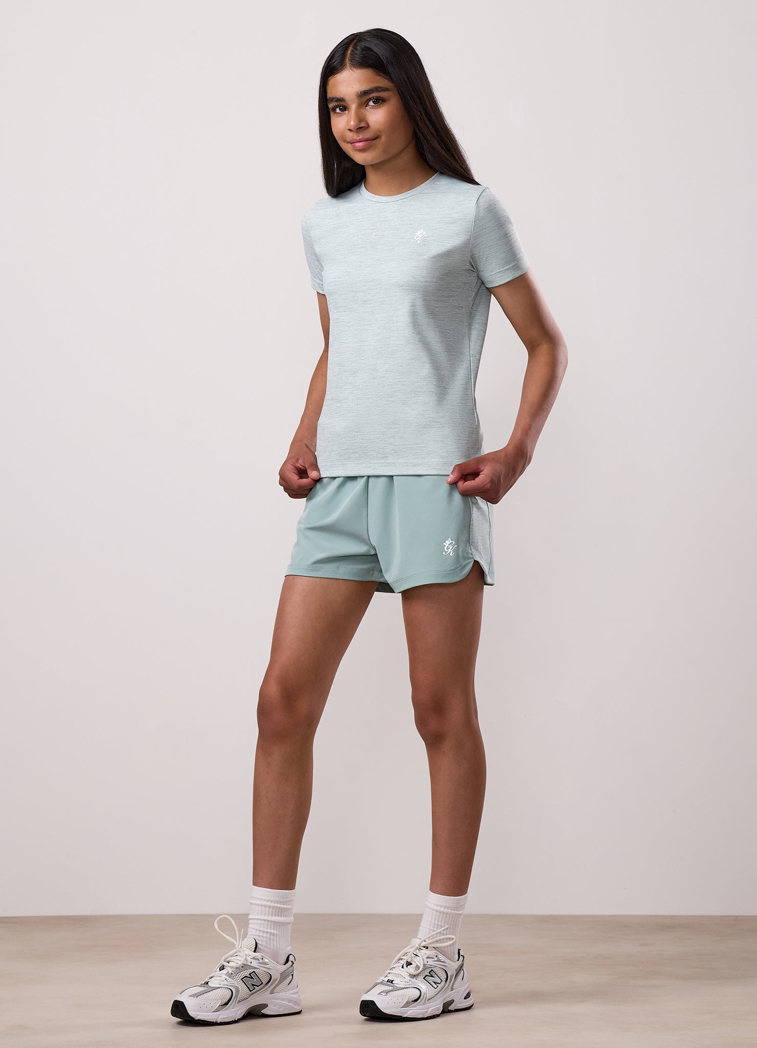 Gym King Kids 365 Grindle Short - Green Mist/Green Mist Grindle