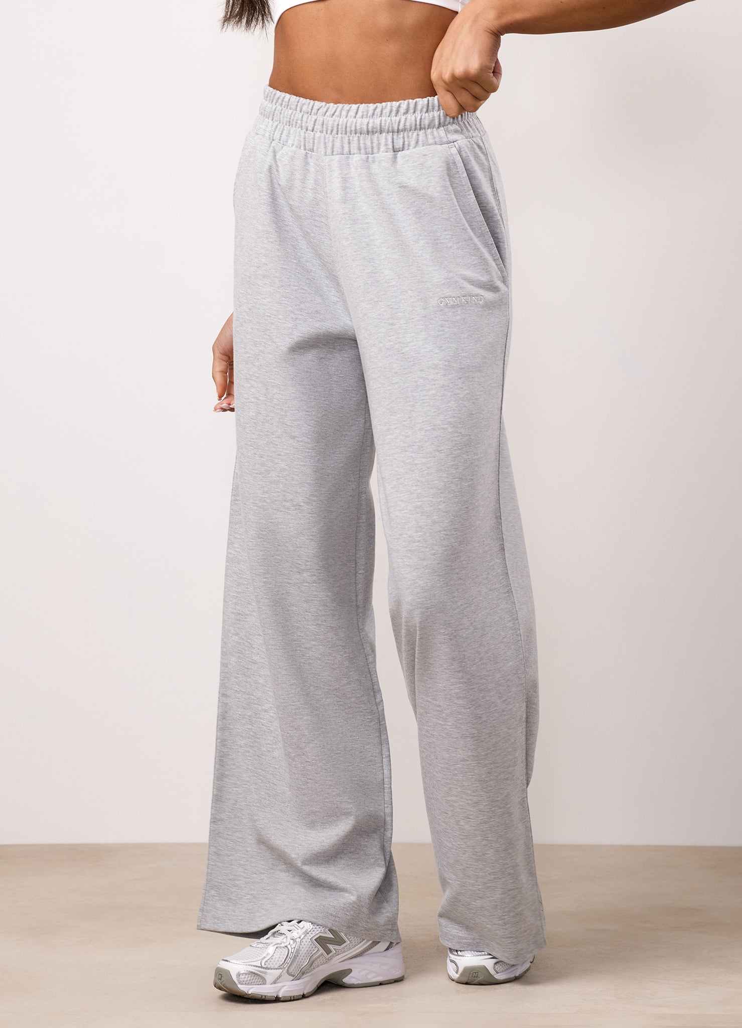 Gym King 365 Straight Leg Jogger - Light Grey Marl