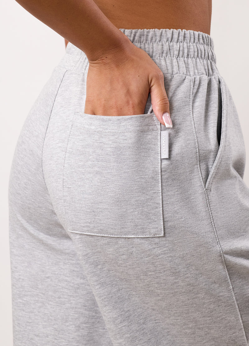 Gym King 365 Straight Leg Jogger - Light Grey Marl