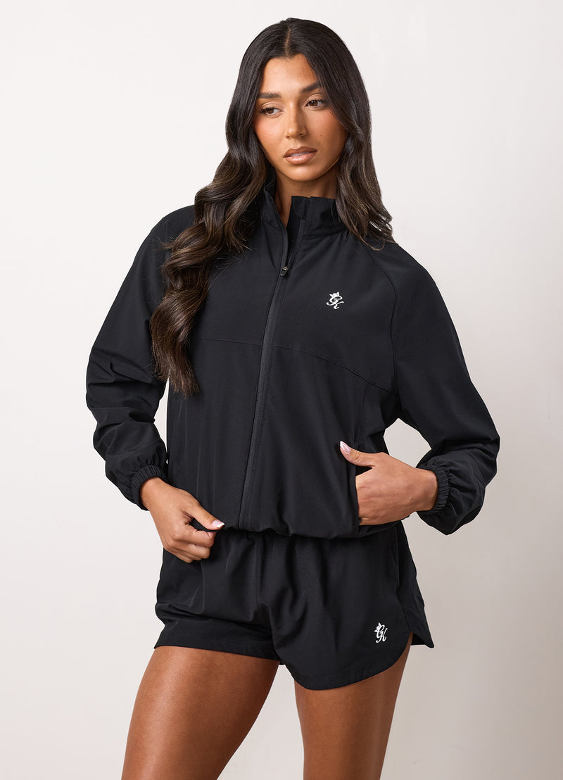 Gym King Woven Windbreaker - Black