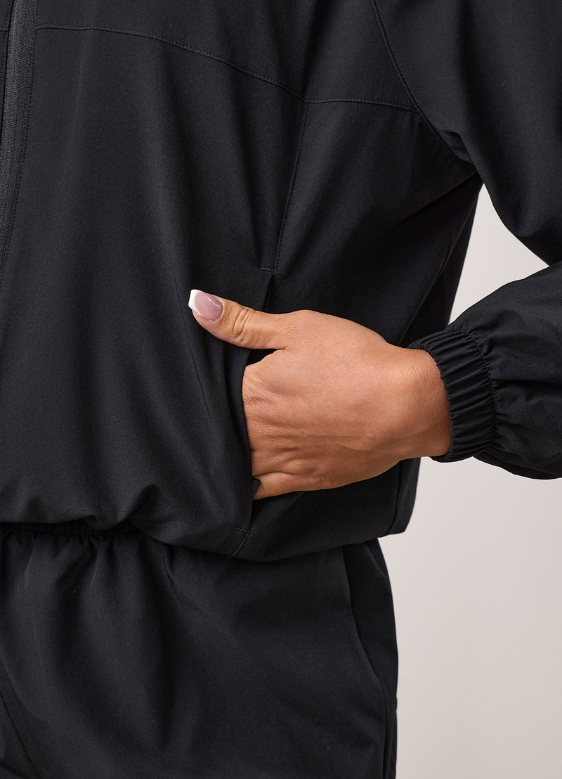 Gym King Woven Windbreaker - Black