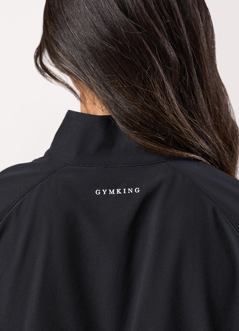 Gym King Woven Windbreaker - Black