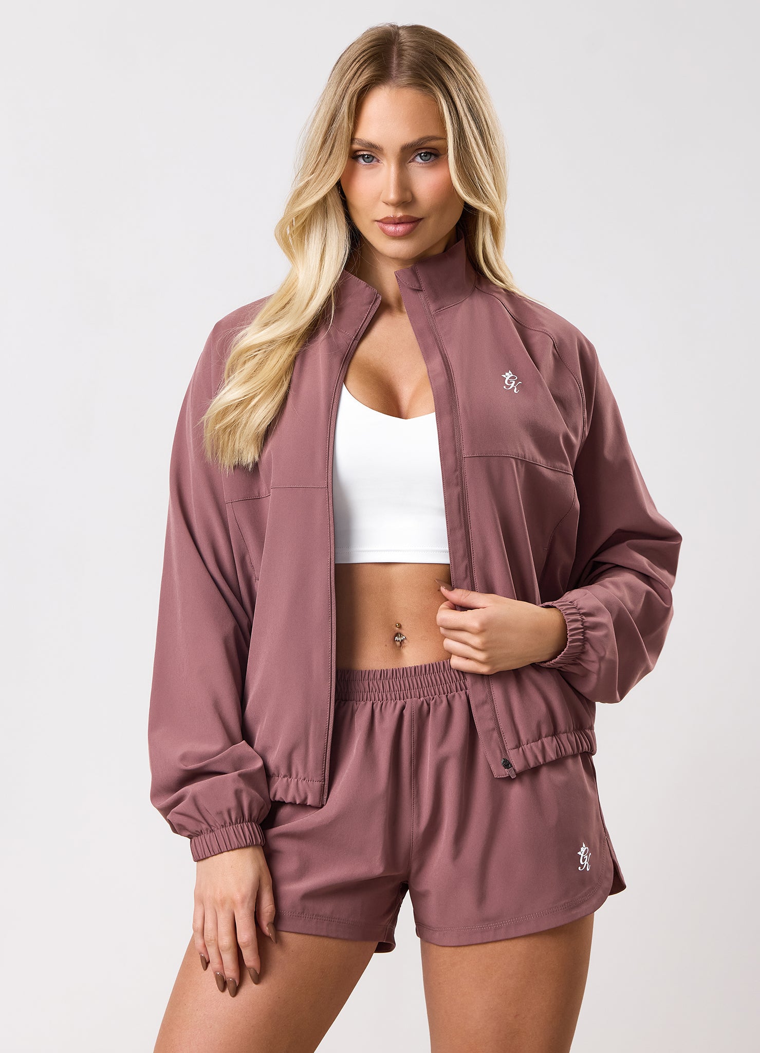Gym King 365 Woven Windbreaker - Brown Plum