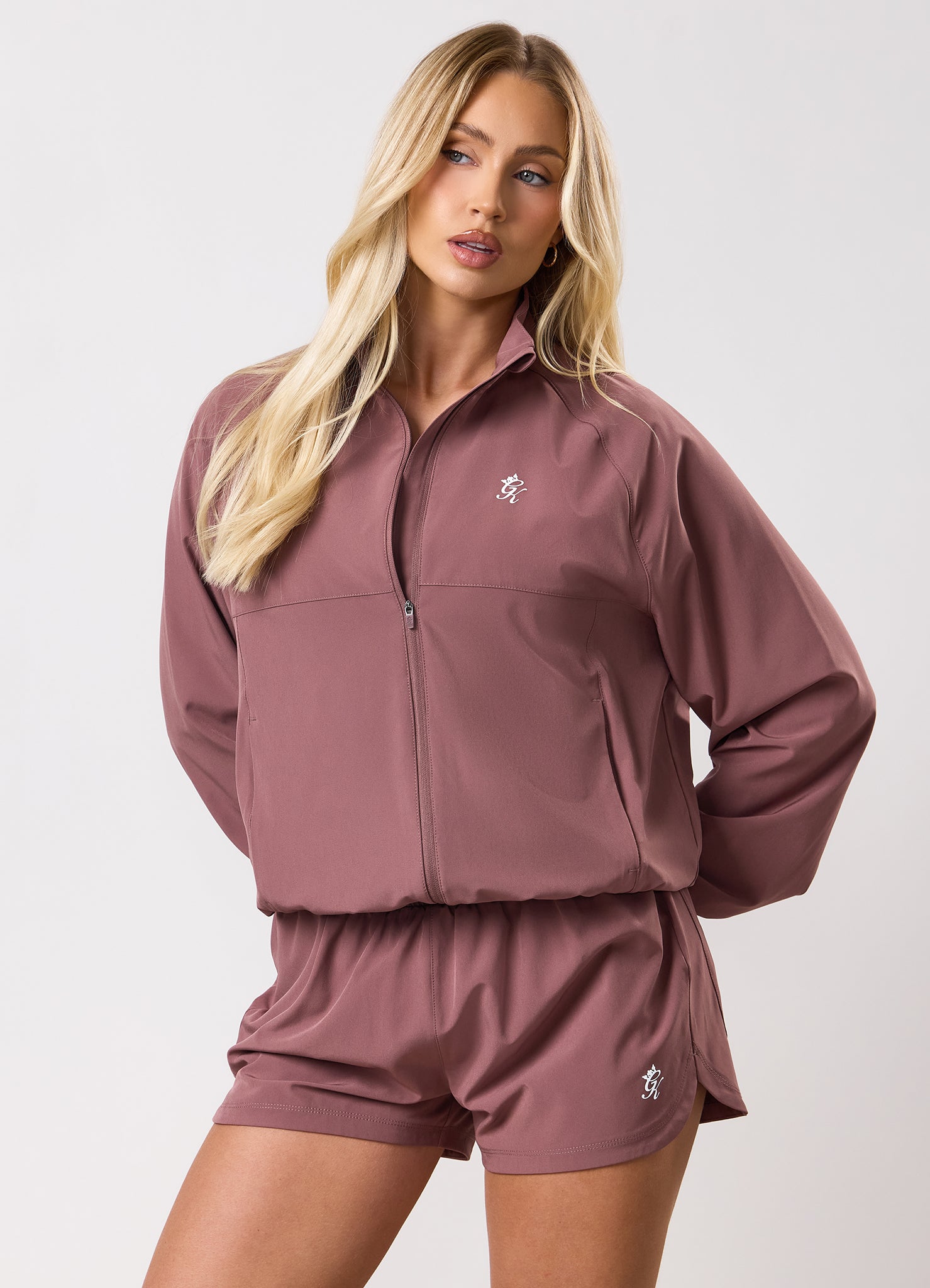 Gym King 365 Woven Windbreaker - Brown Plum