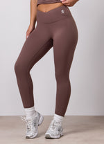 Gym King 365 Wrap Over Legging - Pecan Brown thumbnail