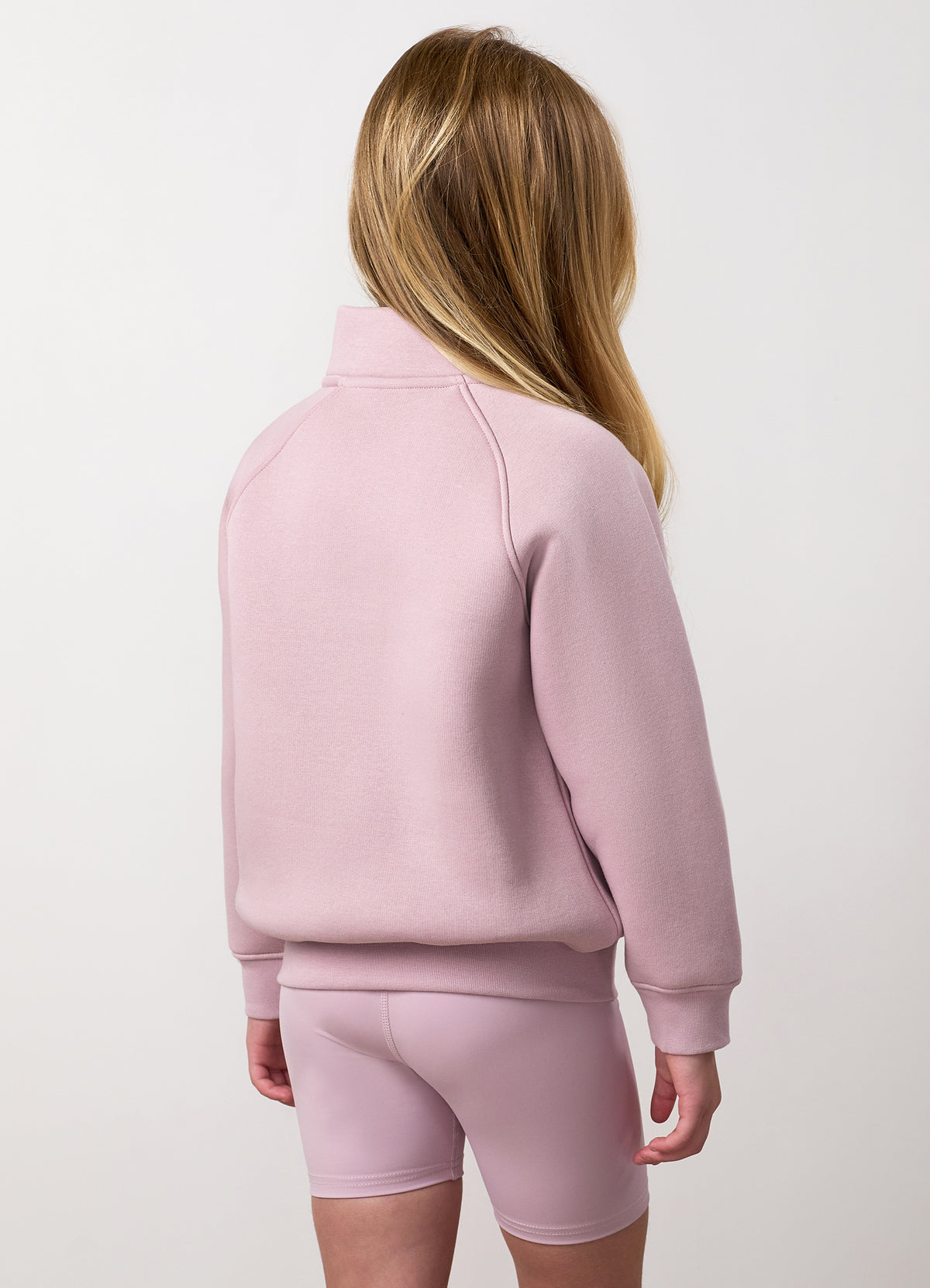 Gym King Older Kids 365 Raglanmouwen met 1/4-rits en trechterhals - Gedempte mauve