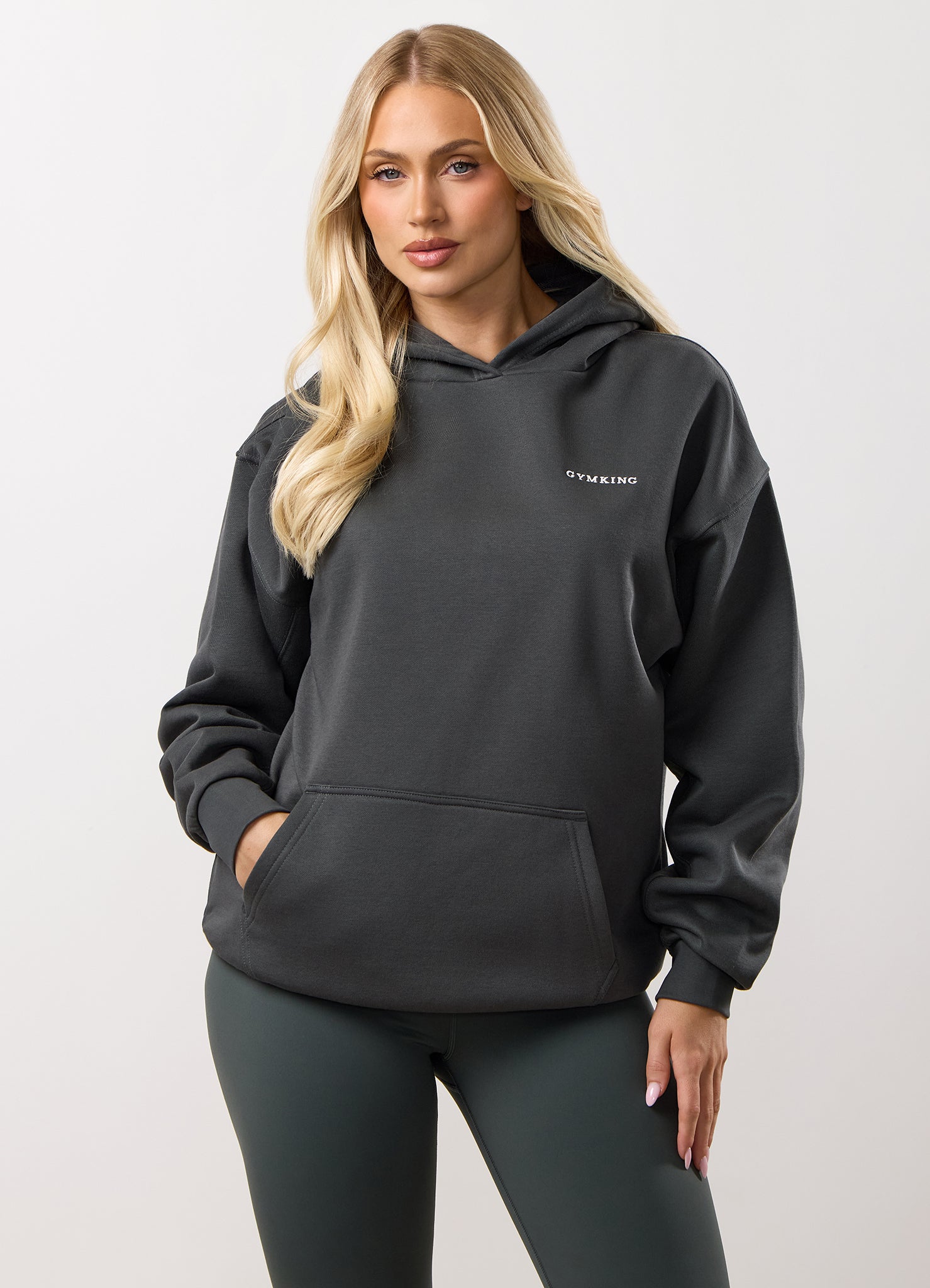 Gym King 365 Relaxed Fit Hood - Green Smoke
