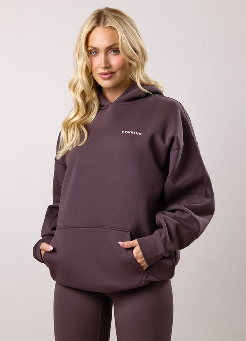 Gym King 365 Relaxed Fit Hoodie - Cherry Brown