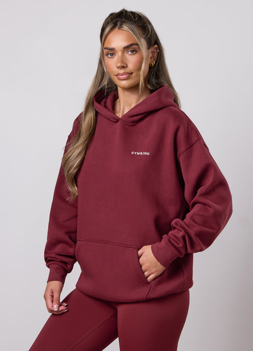 Gym King 365 Relaxed Fit Hoodie - Claret