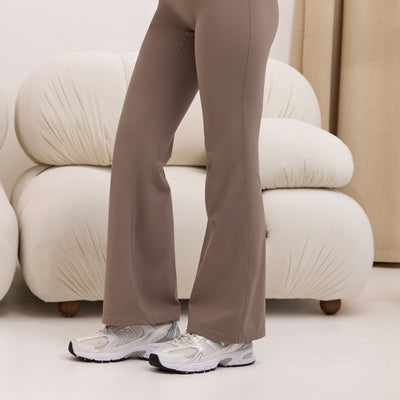 Gym King 365 Wrap Over Flared Yoga Legging - Truffle