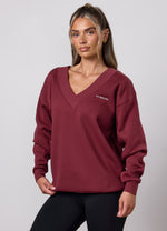 Gym King 365 V-Neck Sweatshirt - Claret thumbnail