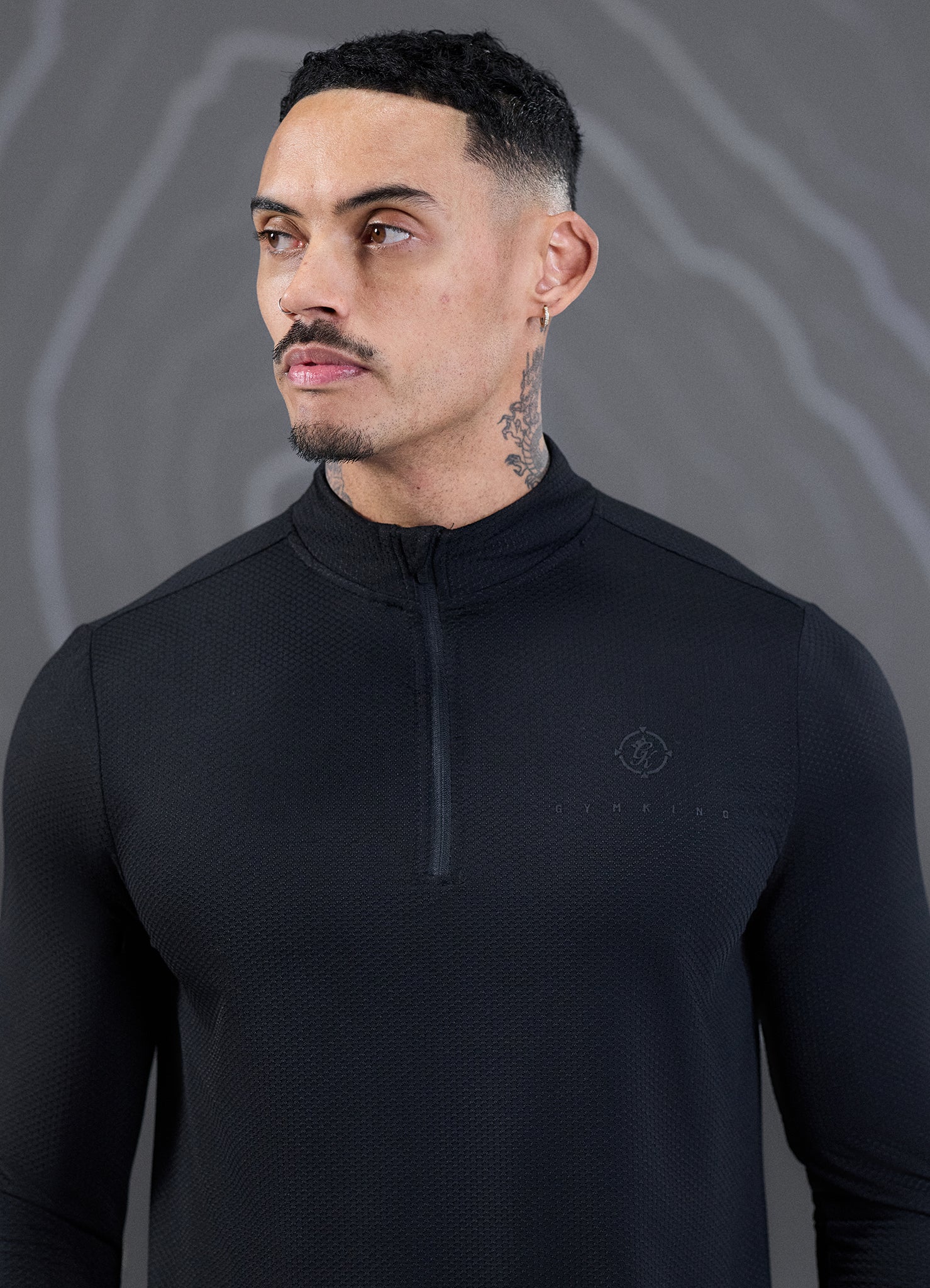 Gym King Rebellion Rogue 1/4 Zip - Black