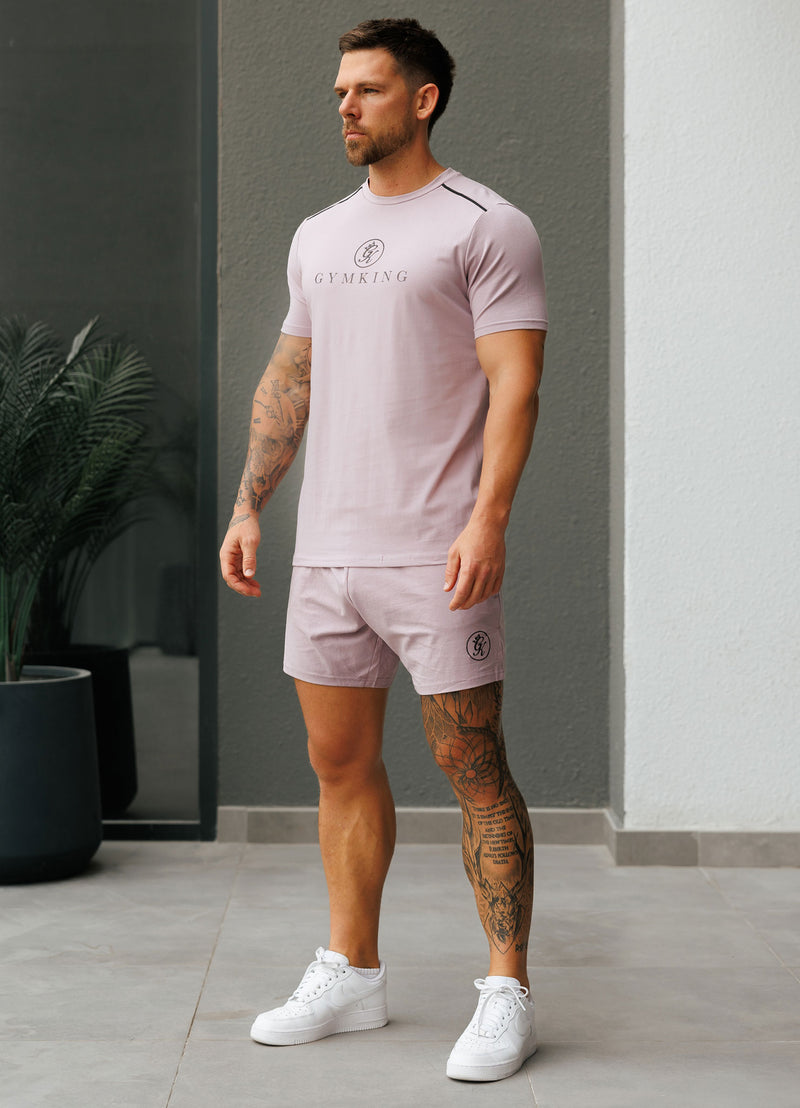 Gym King Pro Logo V2 Jersey Tee - Lilac Smoke