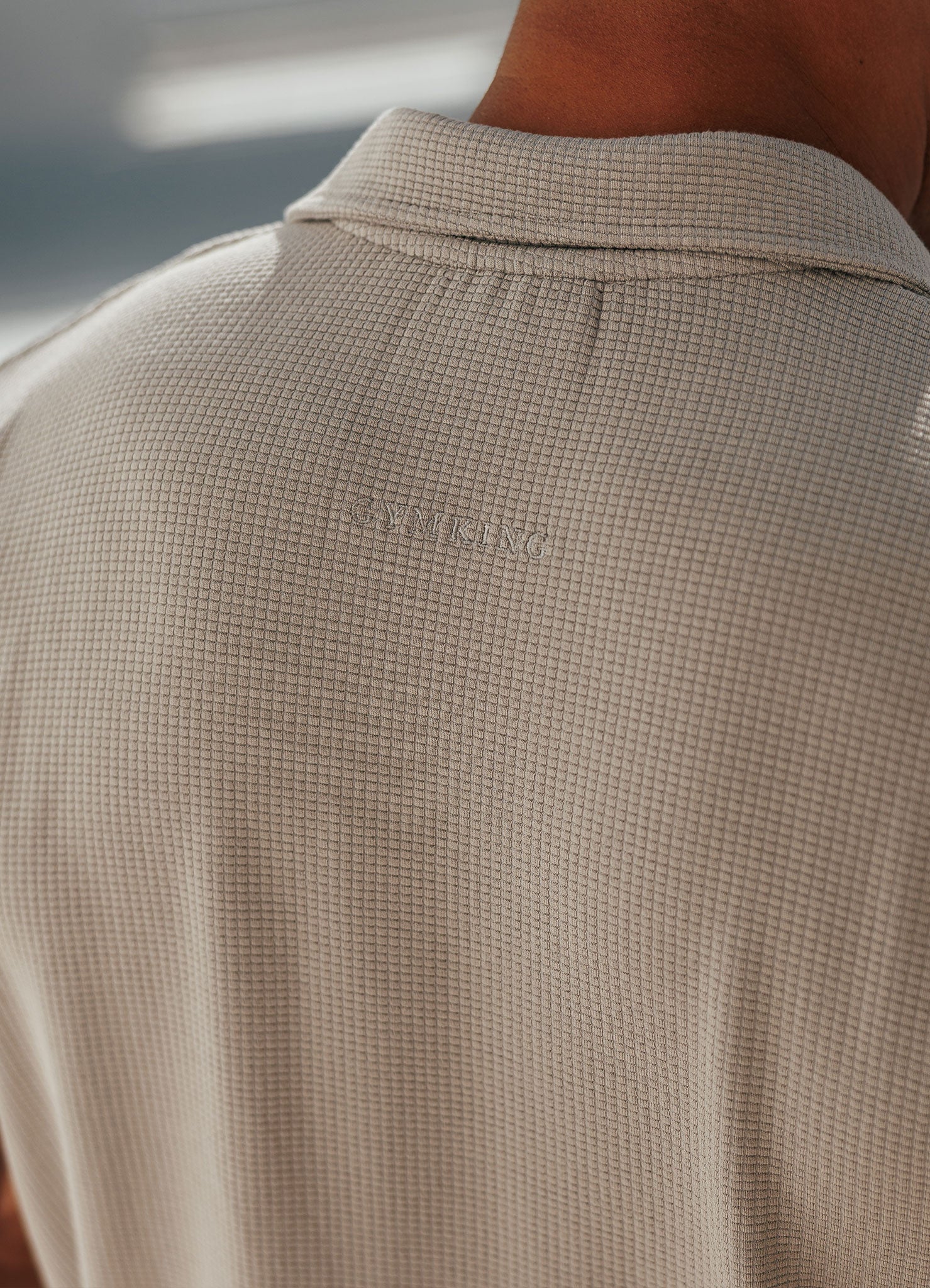 Gym King Signature Waffle Shirt - Urban Grey