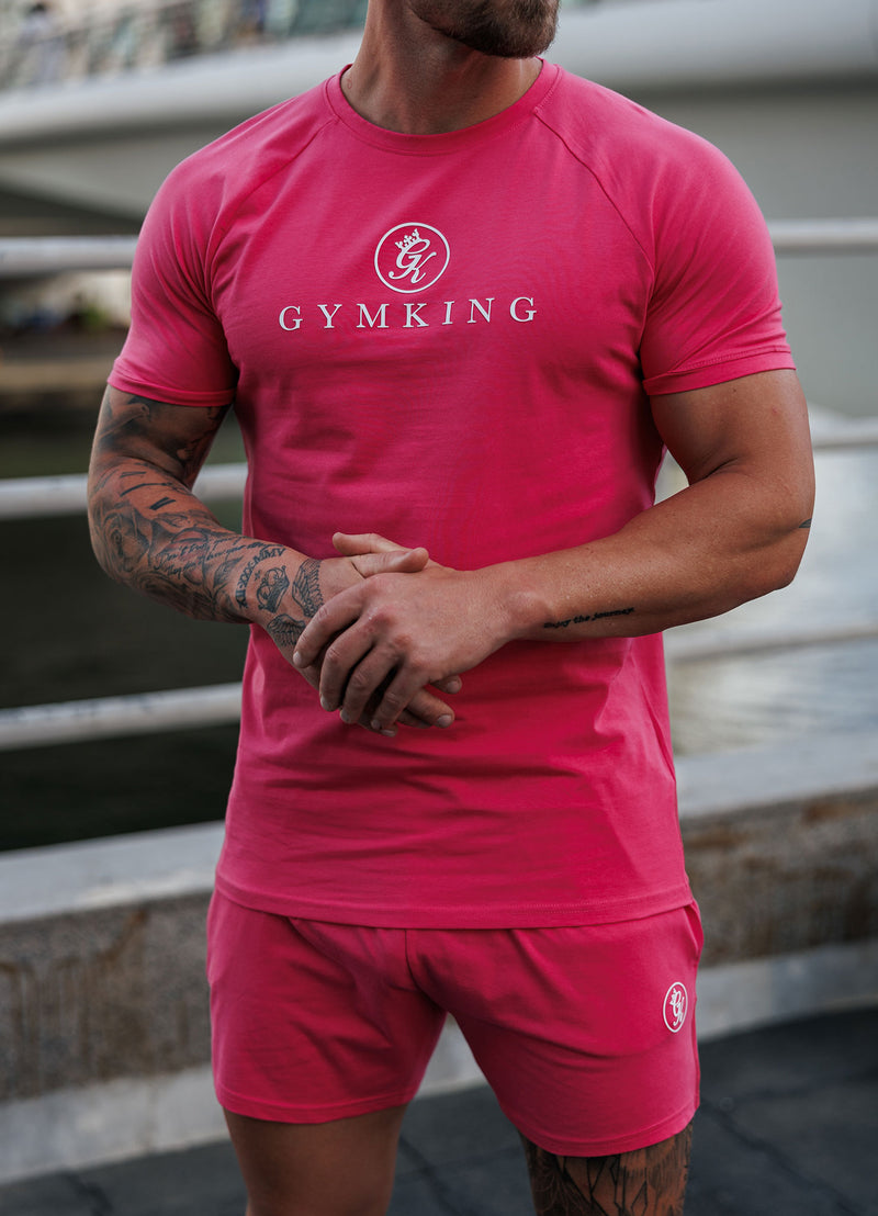 Gym King Pro Jersey Tee - Raspberry