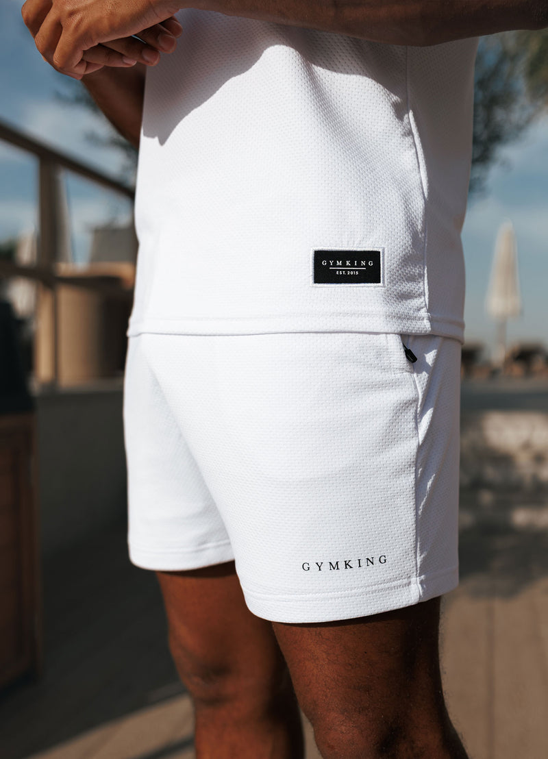 Gym King Brooklyn Mesh Short - White