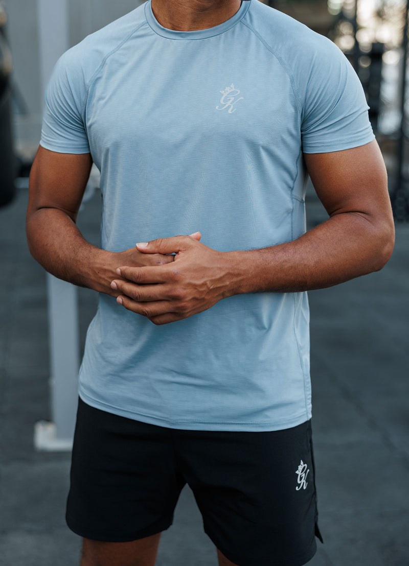 Gym King Energy Texture Tee - Dusk Blue