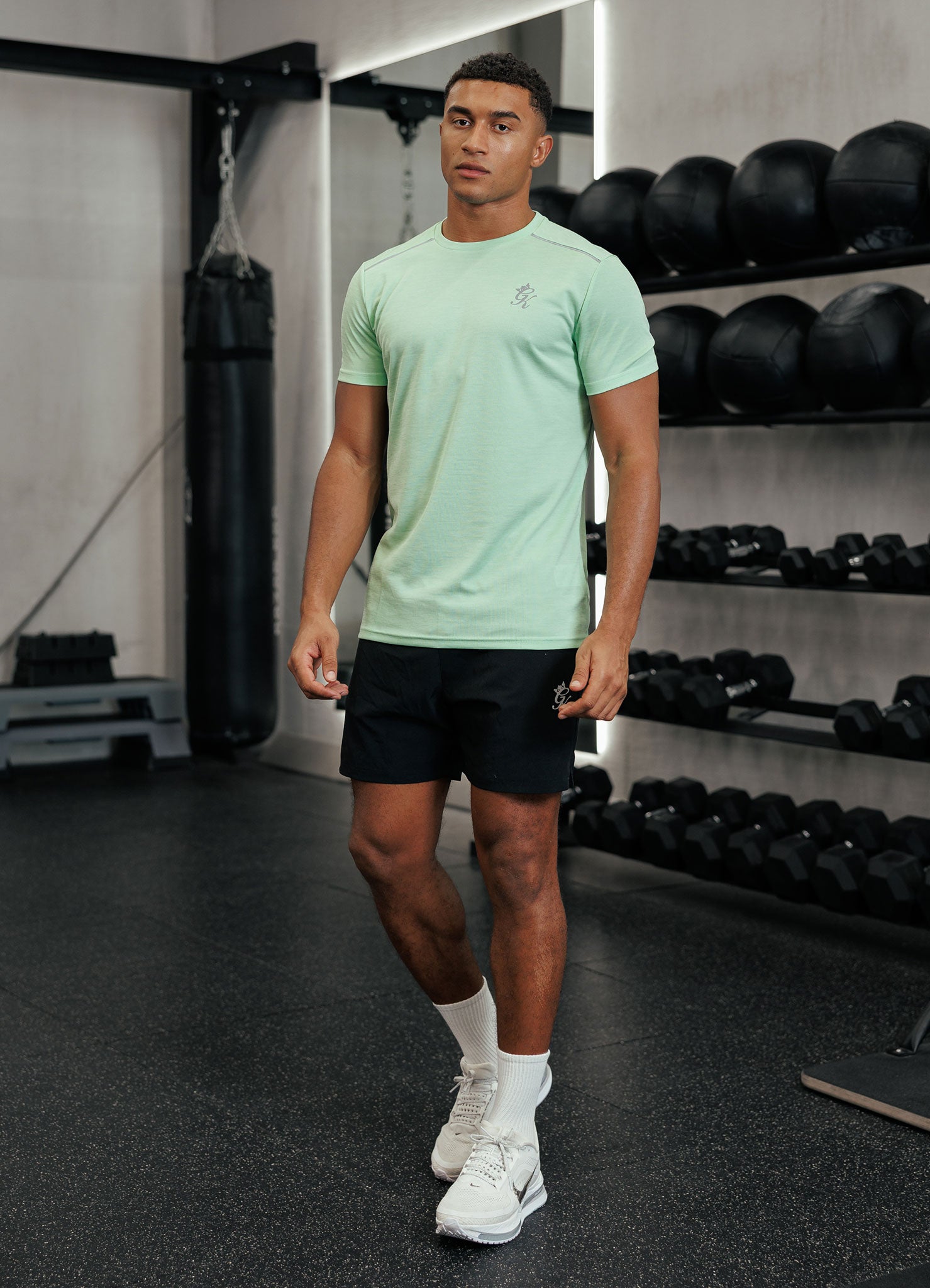 Gym King Element Tee - Matcha Green Marl