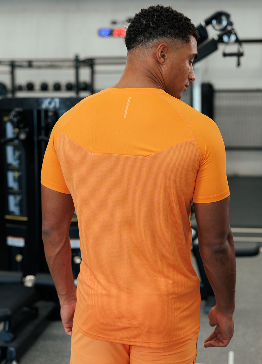 Gym King Flex 2.0 Tee - Amber/Black