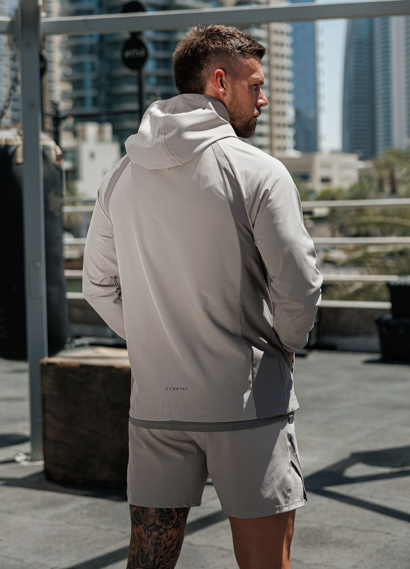 Gym King Flex 2.0 Woven Hood - Storm Grey/Taupe