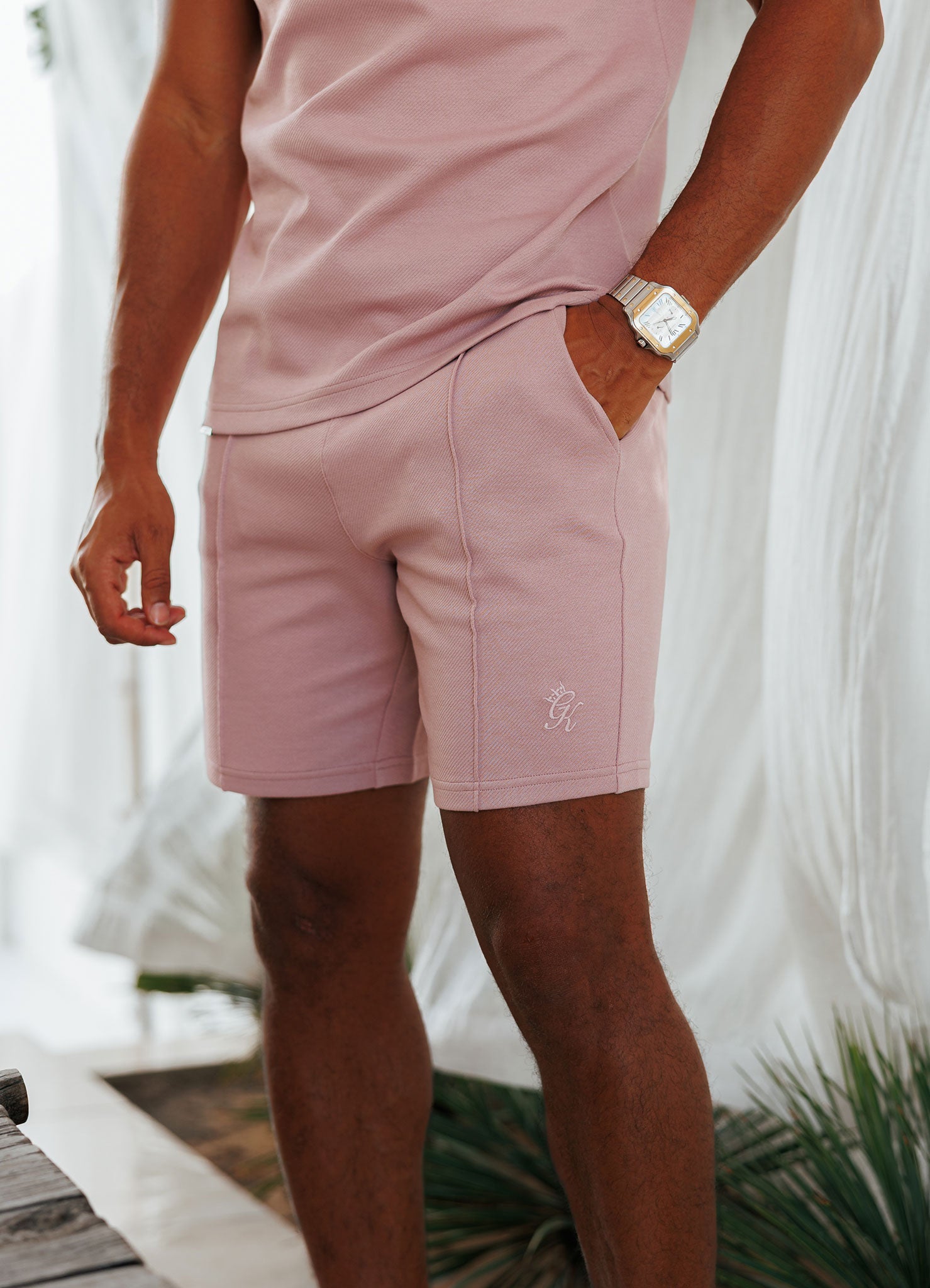Gym King Portals Texture Short - Dusky Pink