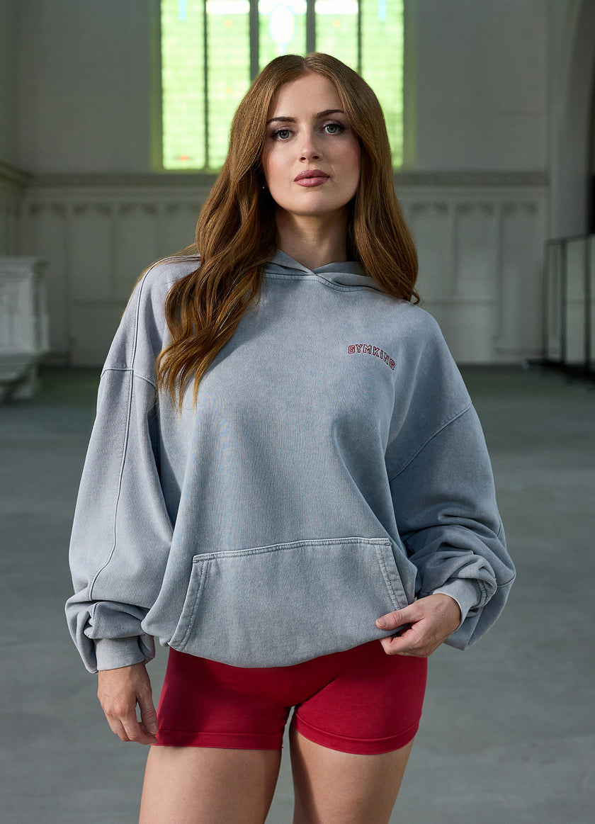 Gym King Limitless Oversized Hood - Washed Light Grey