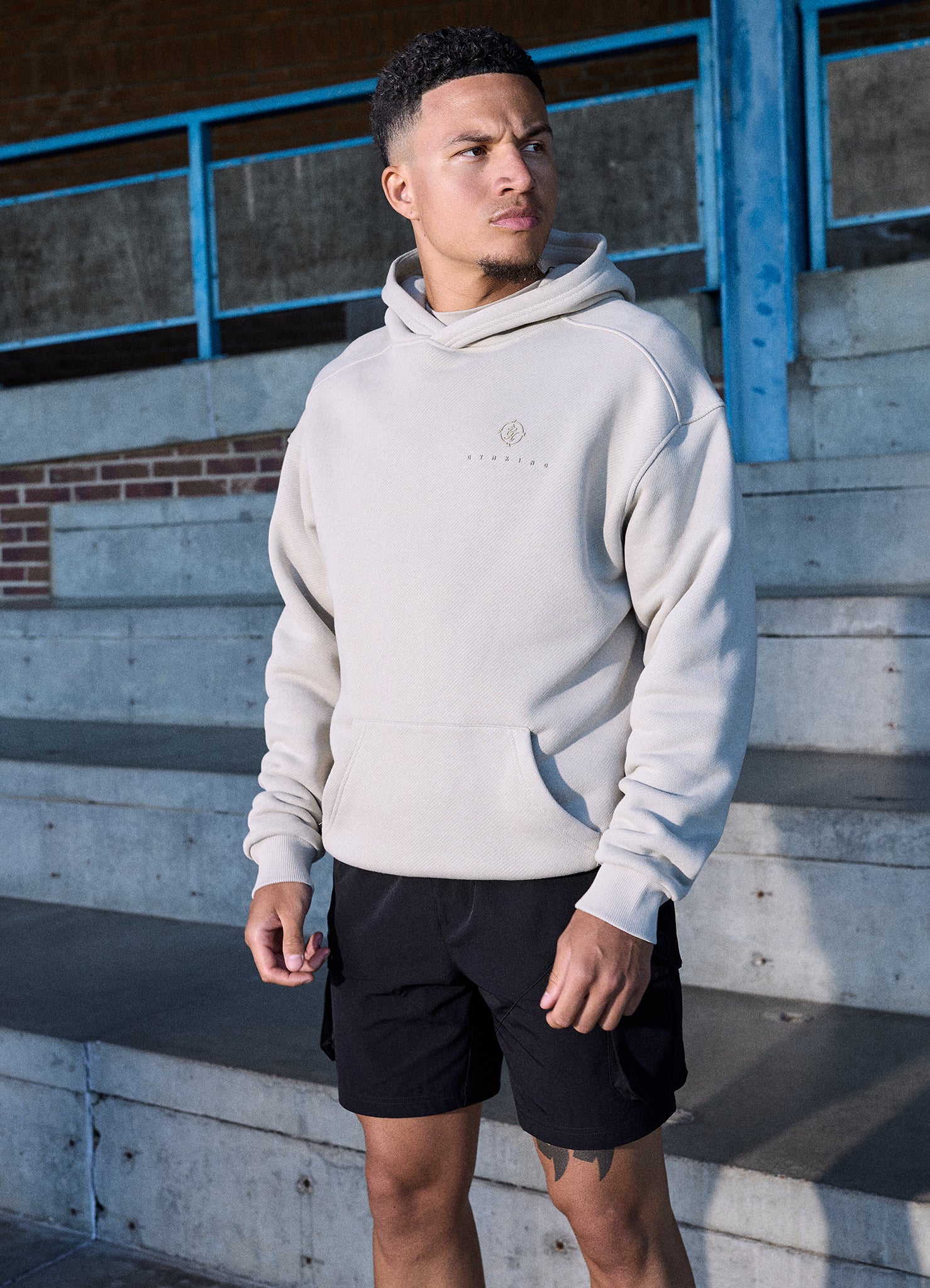 Gym King Rebellion Phantom Hoodie - Stone