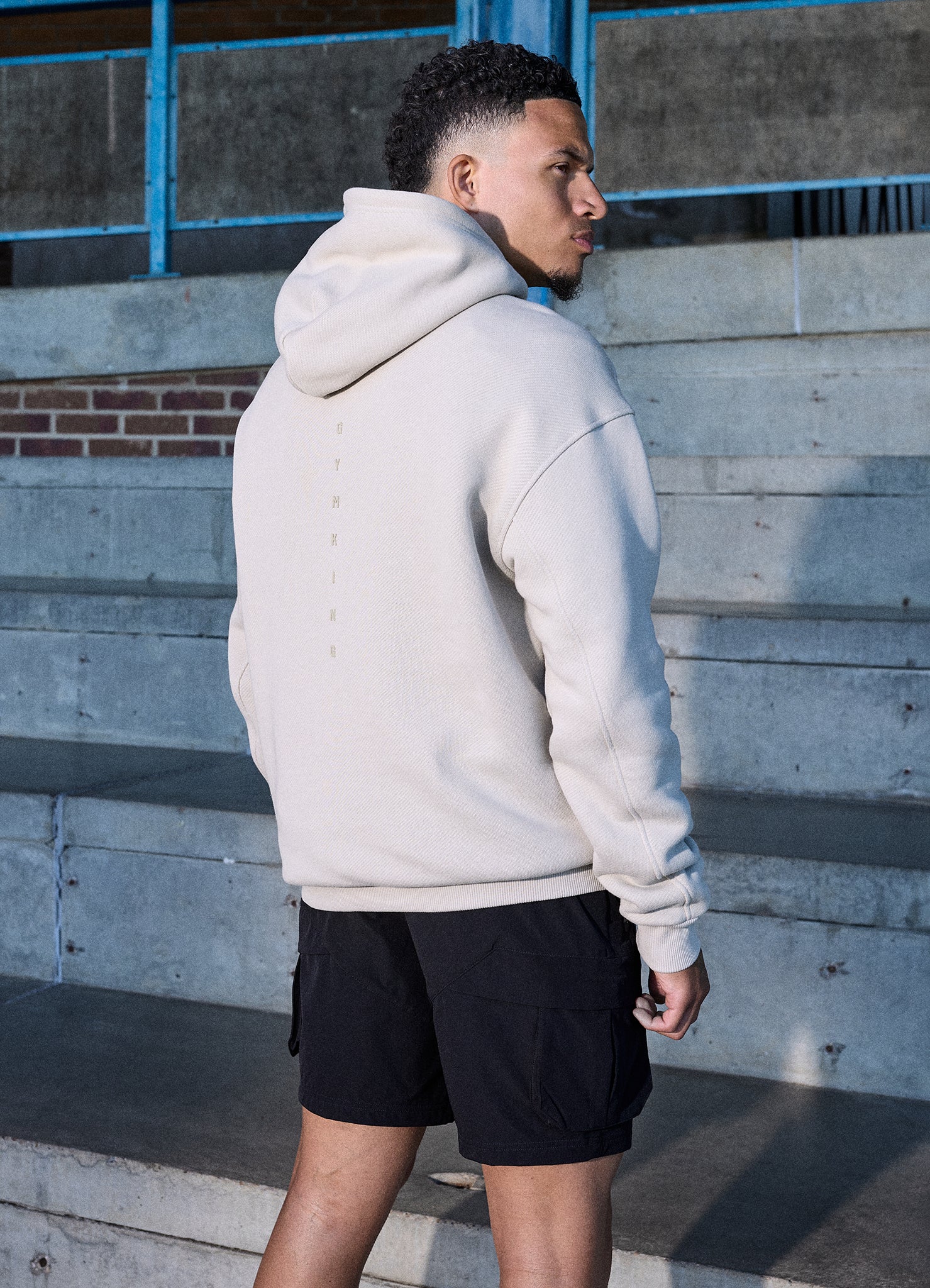 Gym King Rebellion Phantom Hoodie - Stone