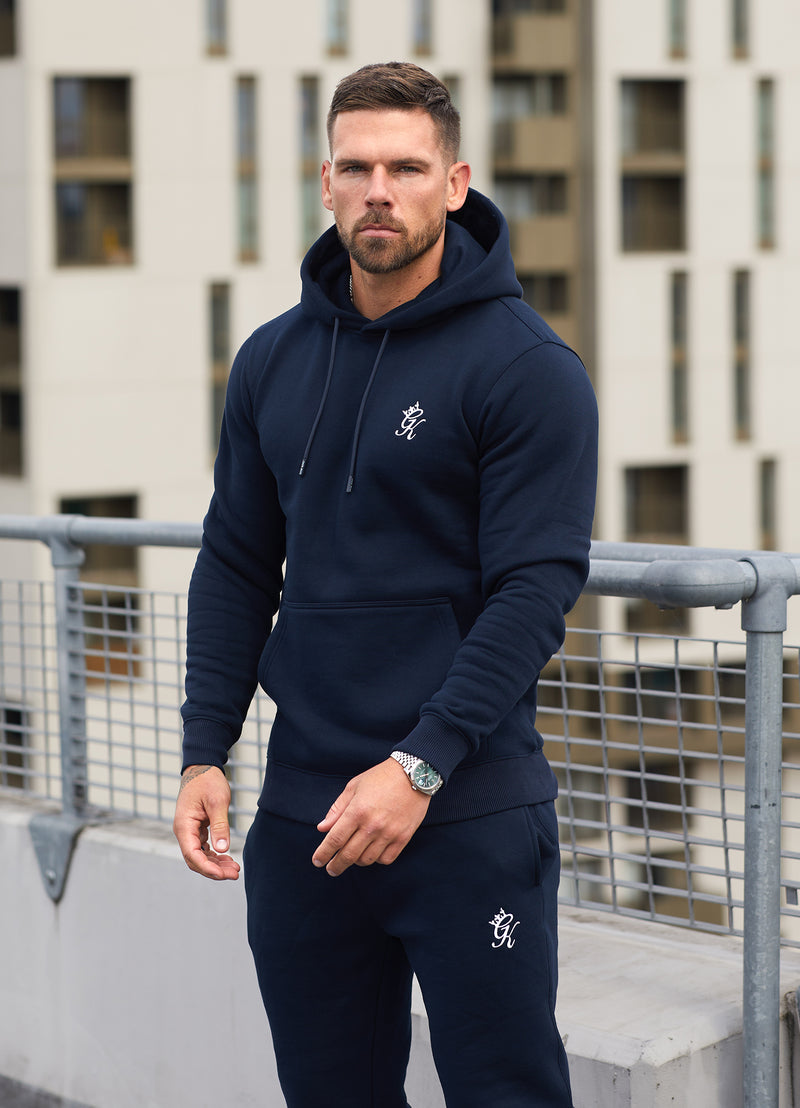 Gym King Fundamental Fleece Hood - Navy