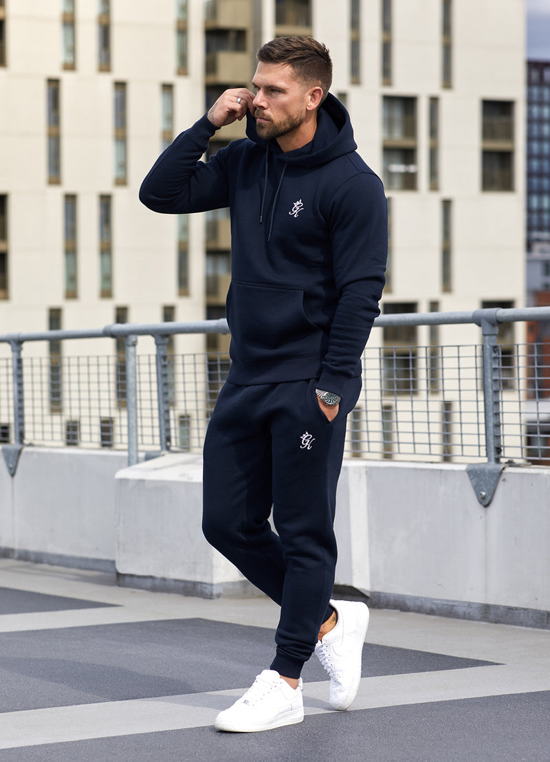 Gym King Fundamental Fleece Hood - Navy