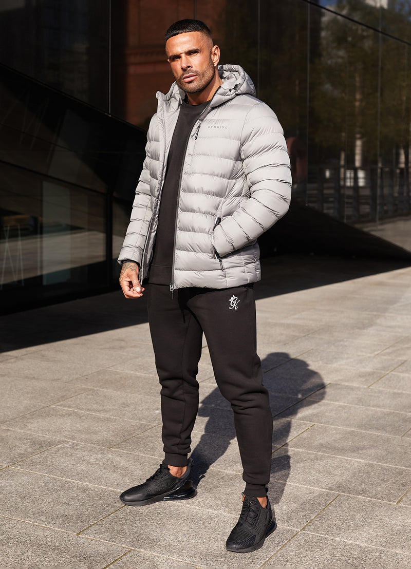 Gym King Reflect Puffer Jacket - Light Grey