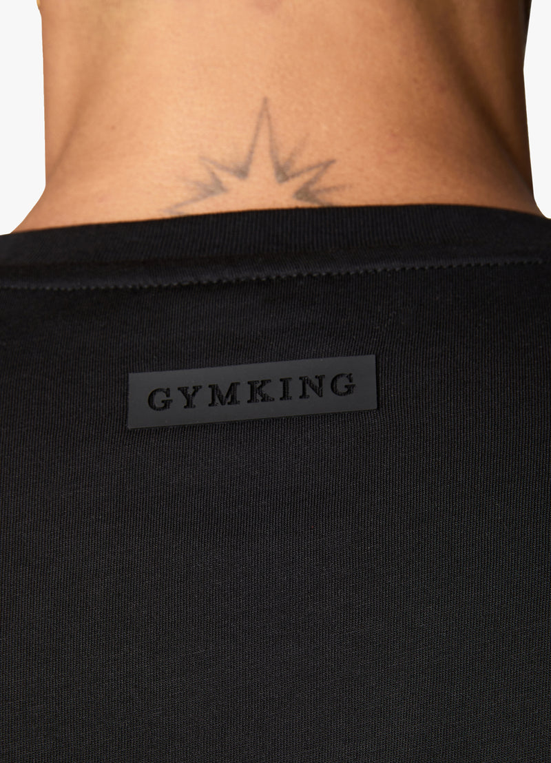 Gym King Covert Linear Logo Tee - Black