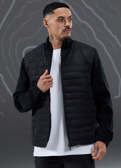 Gym King Rebellion Rushmore Light Quilted Knit Jacket - Black