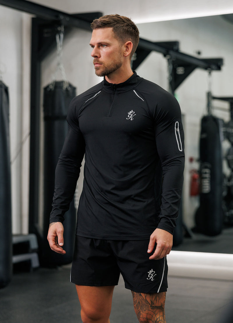 Gym King Flex 2.0 1/4 Zip Funnel - Black