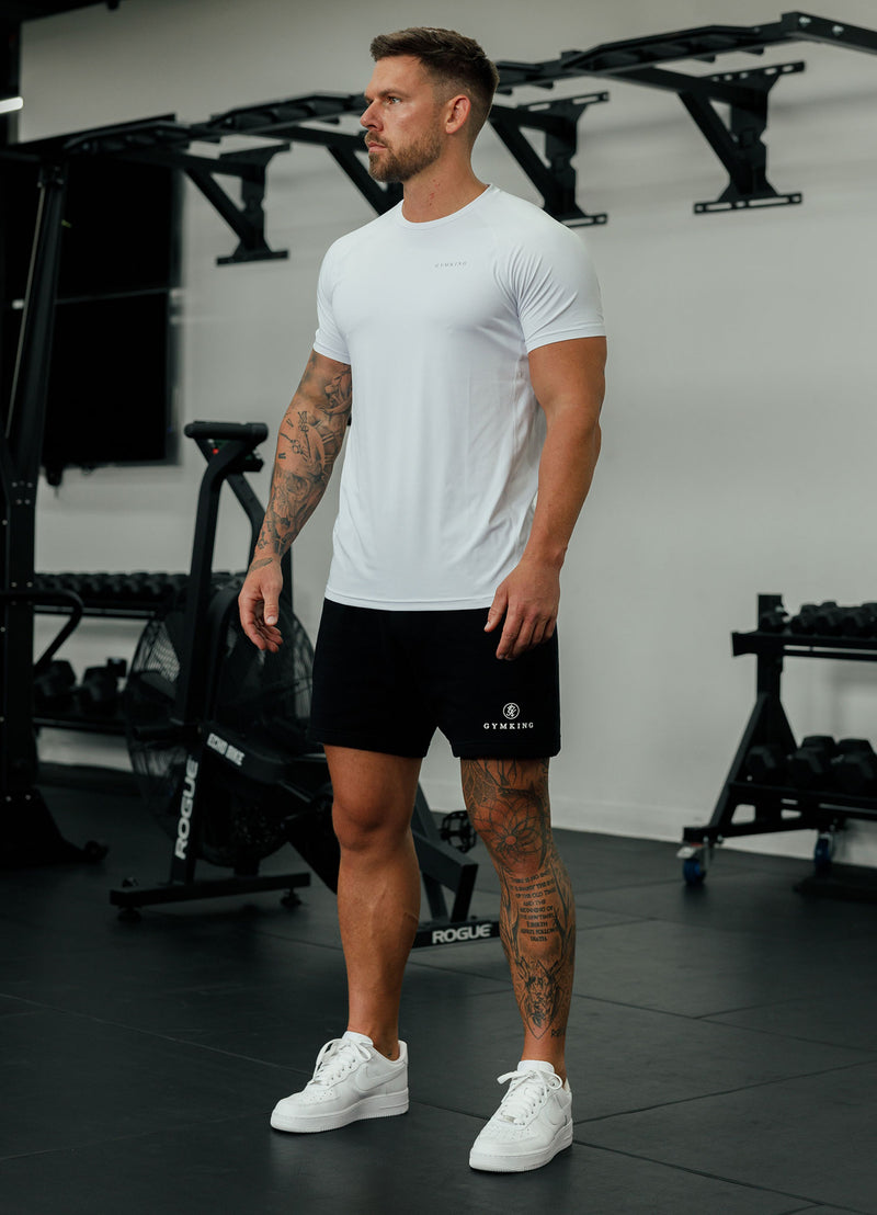 Gym King Energy Linear Tee - White