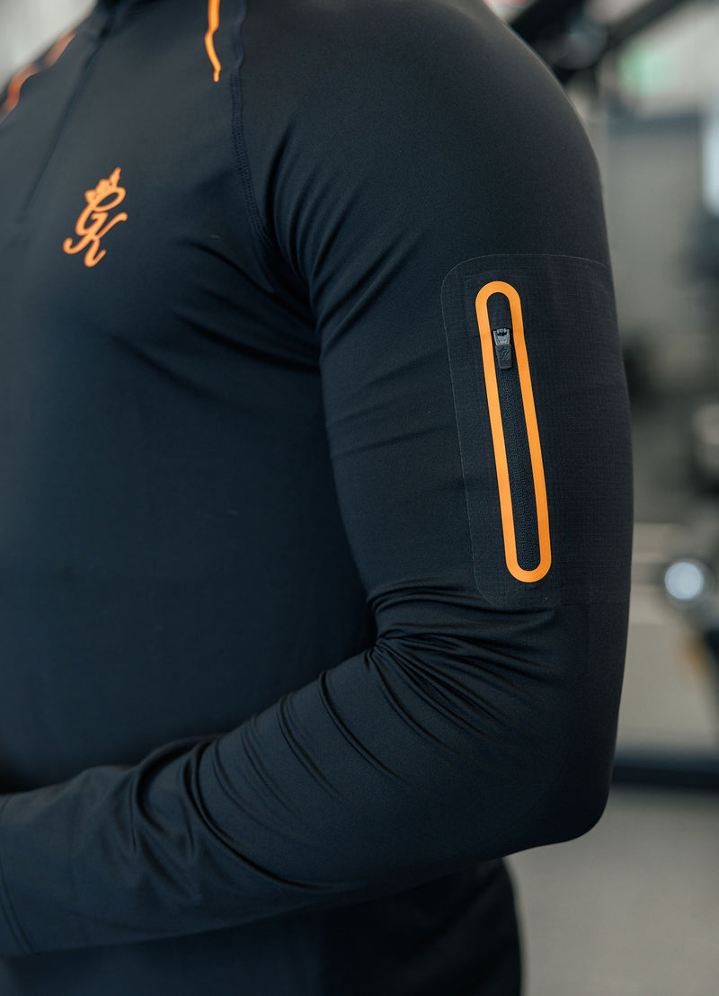 Gym King Flex 2.0 1/4 Zip Funnel - Black/Amber