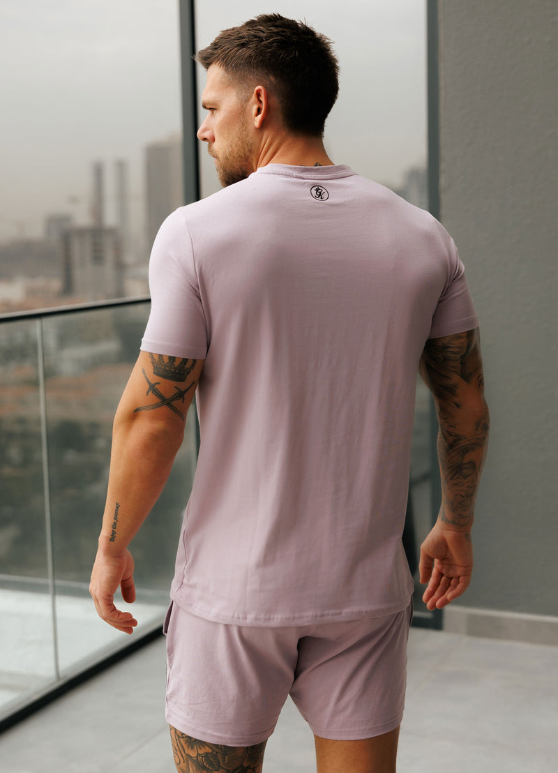 Gym King Pro Logo V2 Jersey Tee - Lilac Smoke