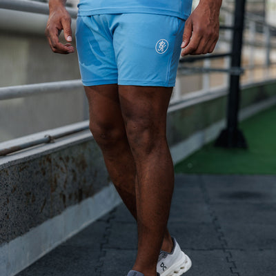 Gym King Pro Jersey Short - Azure Blue
