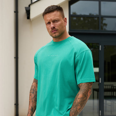 Gym King Purpose Washed T-Shirt - Aqua Teal