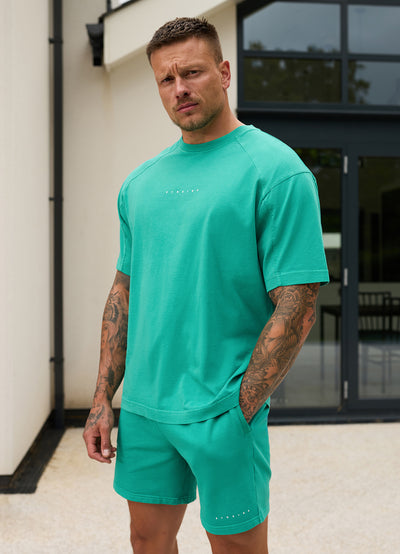 Gym King Purpose Washed Tee - Aqua Teal