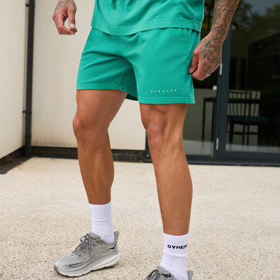 Gym King Purpose Washed Short - Aqua Teal