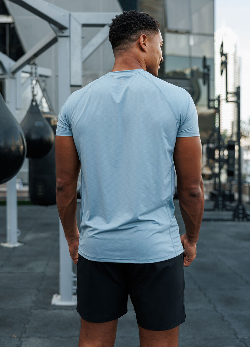 Gym King Energy Texture Tee - Dusk Blue