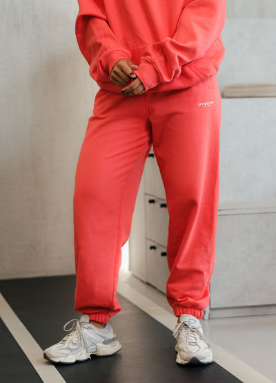 Gym King Established Relaxed Fit Jogger - Coral Red