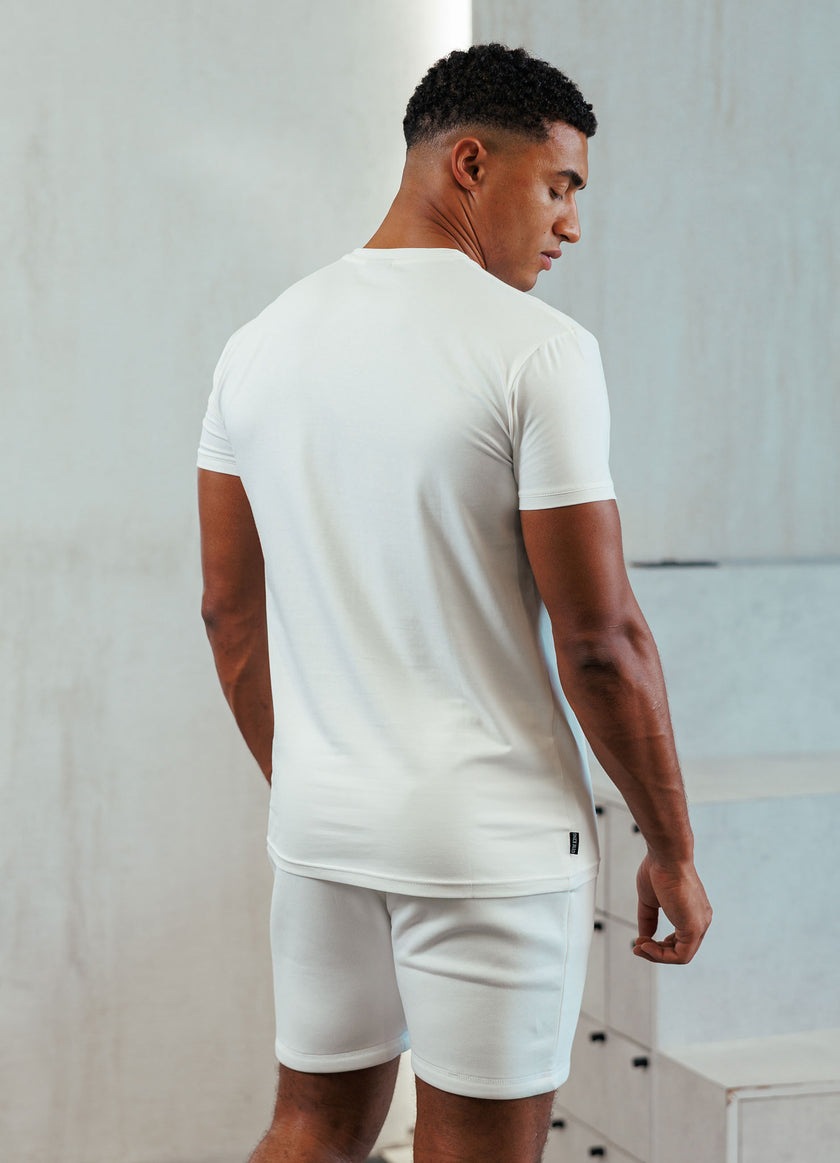Gym King Fundamental Jersey Tee - Cream