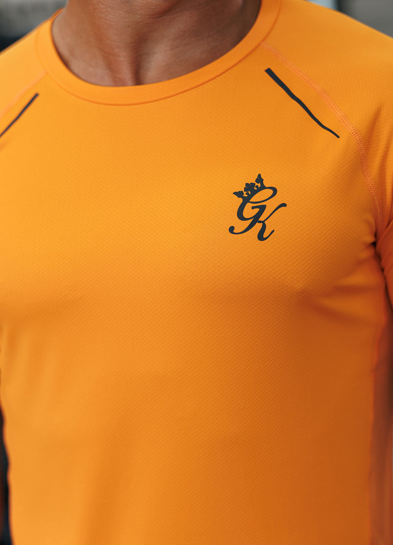 Gym King Flex 2.0 Tee - Amber/Black