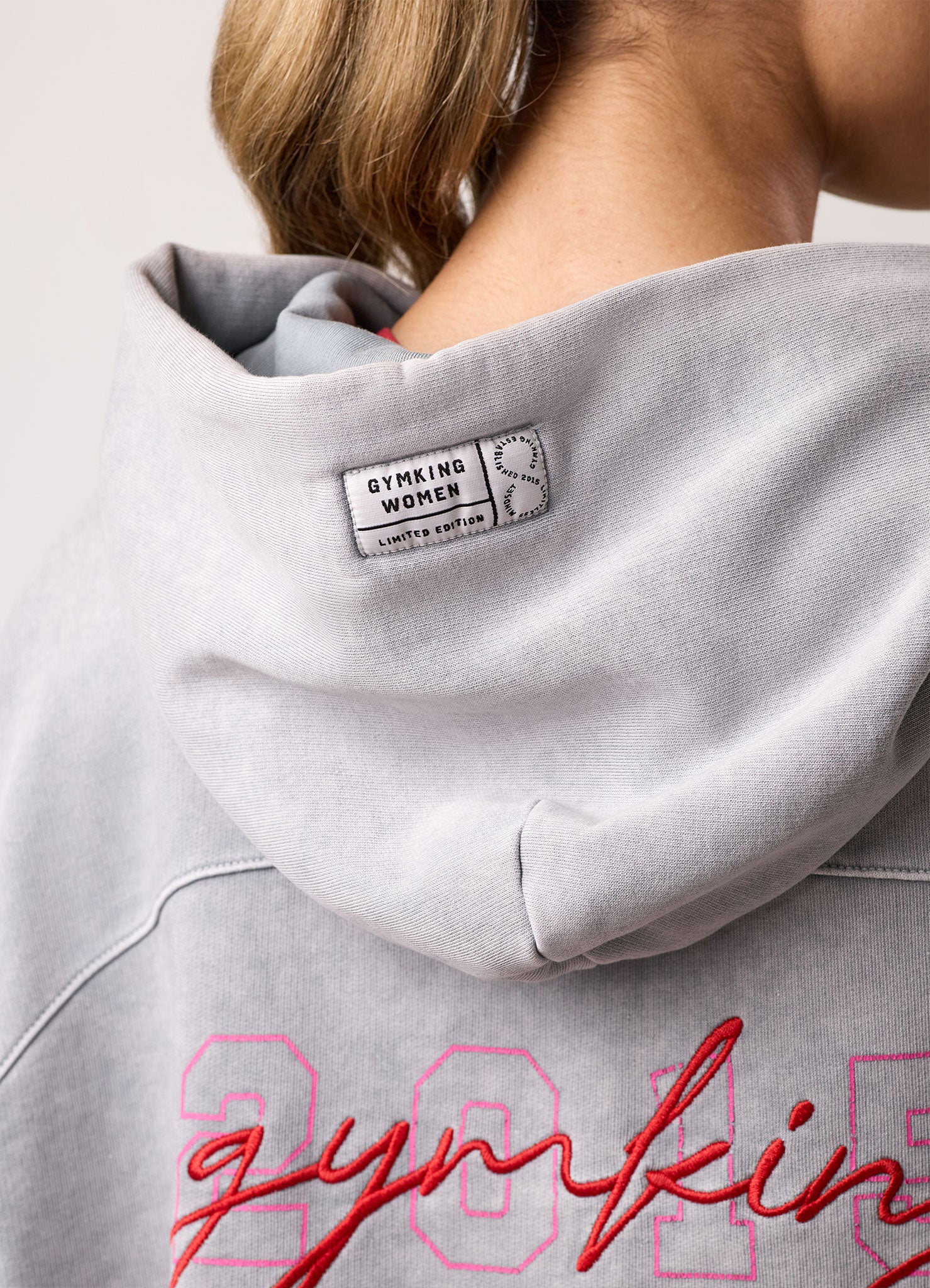Gym King Limitless Oversized Hood - Washed Light Grey