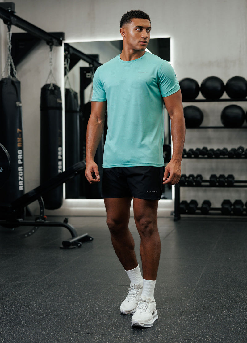 Gym King Geometric Knit Tee - Apple Green