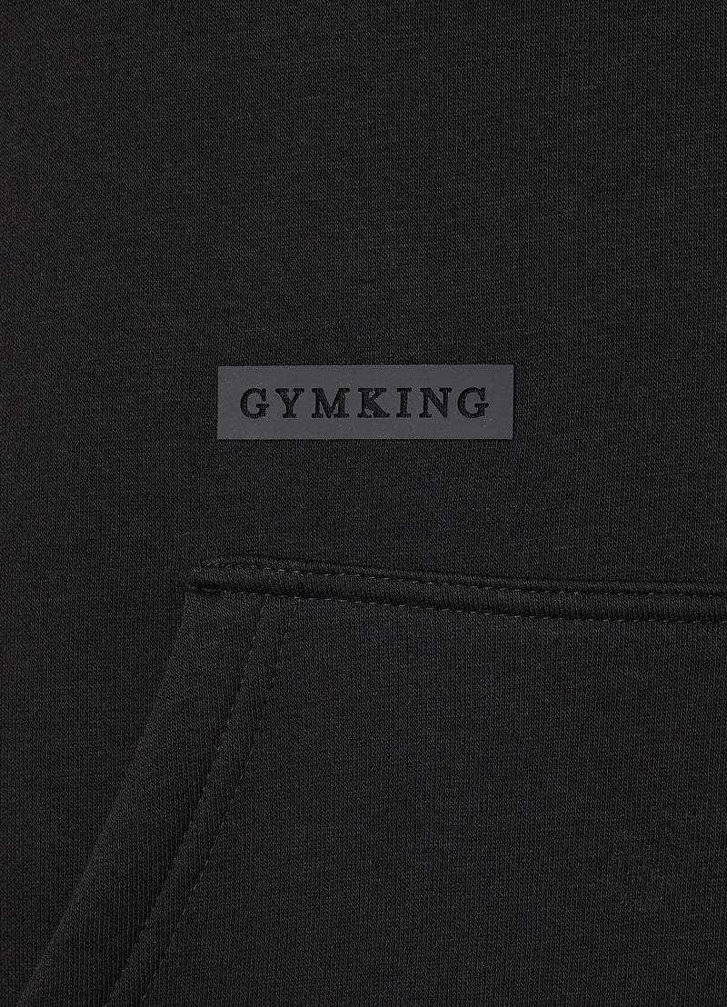 Gym King Covert Linear Logo Hood - Black